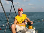 Fishing from sailboat