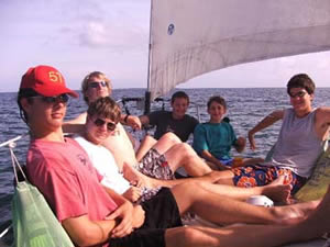 Boys at bow