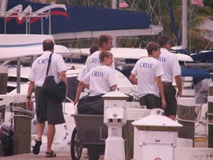 Crew arriving