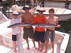 Fishermen with their catch