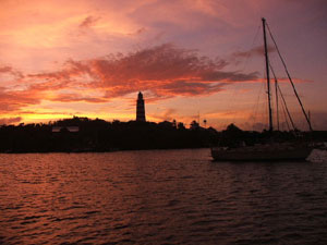 Lighthouse at sunset